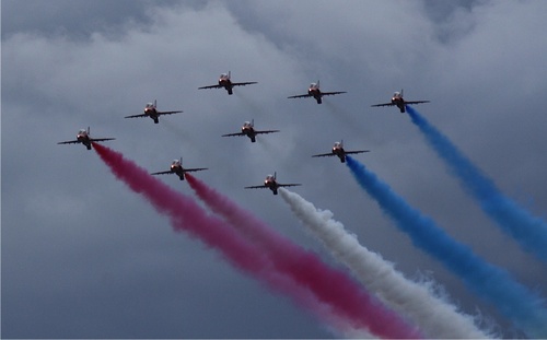 Red Arrows over Fowey 