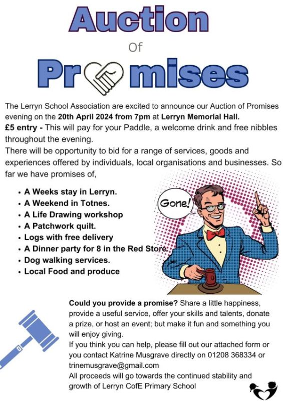 Auction of Promises Evening - Could you offer a promise?