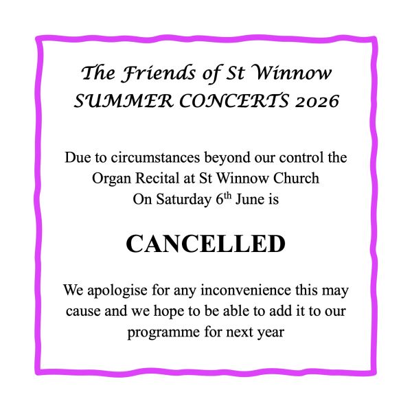 Organ Recital CANCELLED